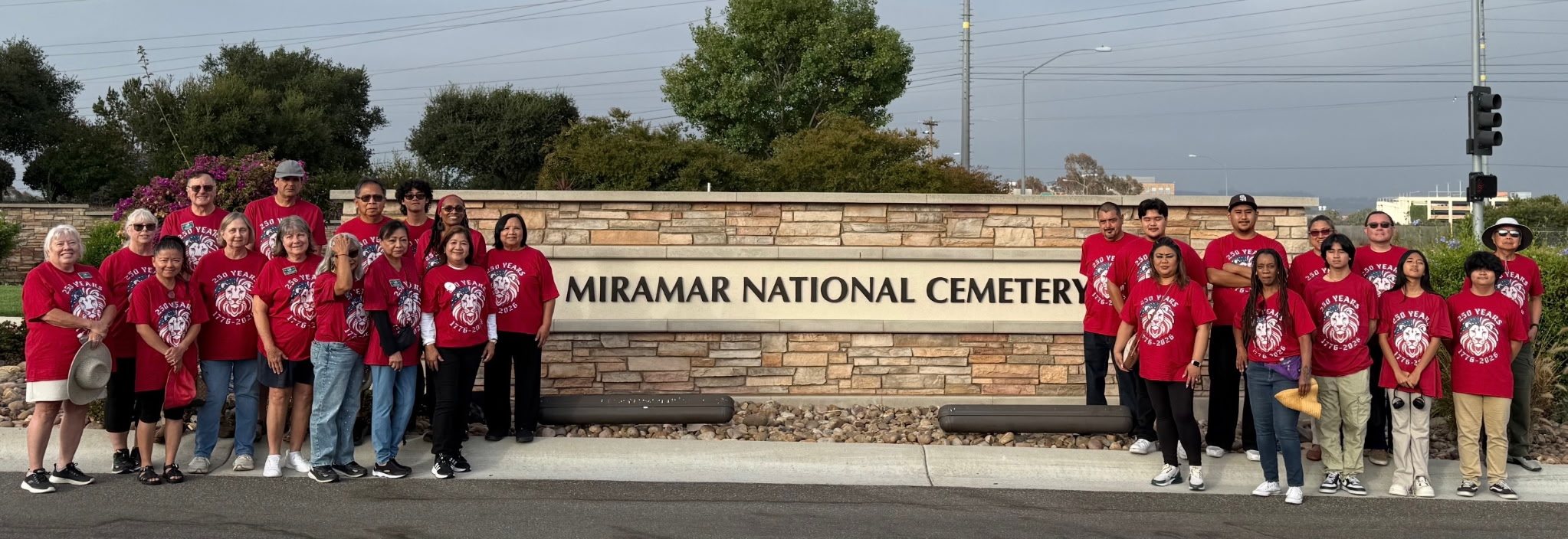San Diego Miramar Lions Club members at the Miramar 250 celebration