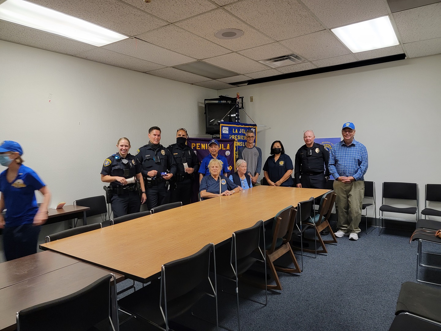 Three Lions Clubs Visit the SDPD with Afternoon of Ice Cream, Soda, and Community Friendship Offering Thanks & Appreciation