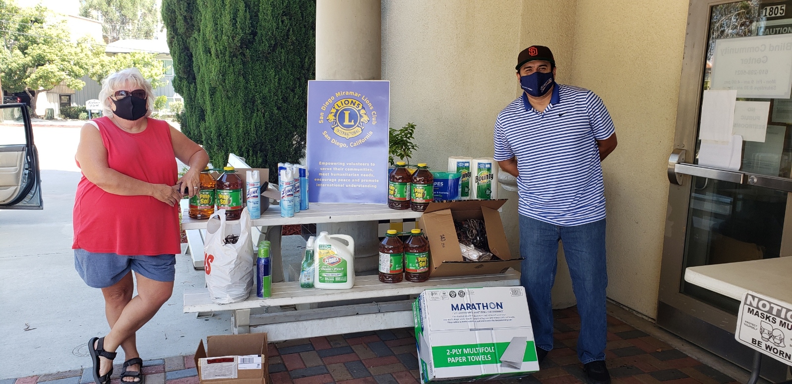 San Diego Lions Optometric Center Receives Needed Disinfectant & Cleaning Supplies Along With Donated Glasses