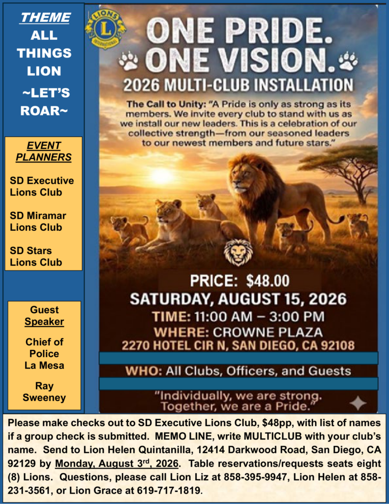 Multi-Club Installation 2026 Flyer